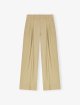 Бежевые брюки Ganni саржевые: фото - Invogue