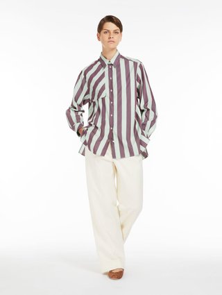 Молочные брюки WEEKEND MAX MARA свободного кроя: фото 4 - Invogue