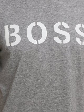 Серебристая футболка BOSS: фото 4 - Invogue