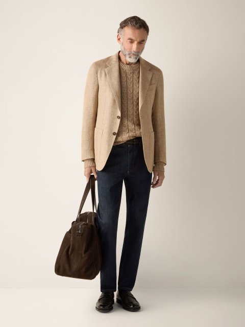 Темно-сині джинси Zegna з бавовни з еластаном: фото 1 - Invogue