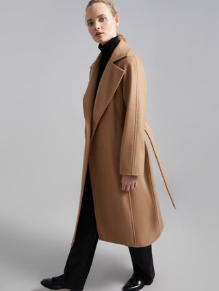 Темно-бежеве пальто MAX MARA з верблюжої вовни: фото 4 - Invogue