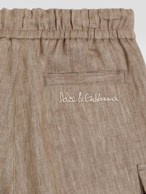 Бежеві шорти DOLCE&GABBANA з льону: фото 3 - Invogue