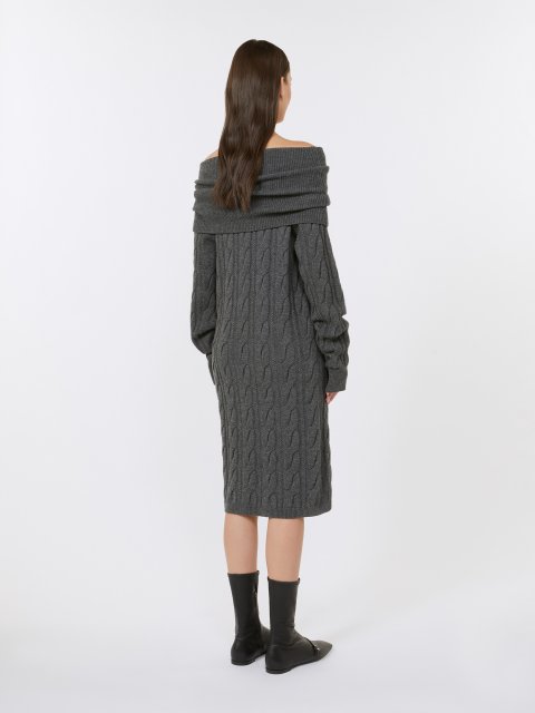 Темно-сіра сукня MAX MARA з вовни та кашеміру: фото 3 - Invogue