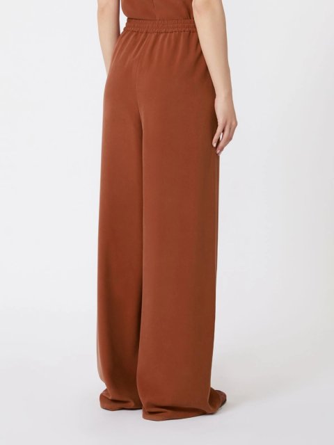 Теракотові брюки MAX MARA з чистого шовку: фото 3 - Invogue