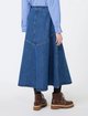 Темно-синяя юбка Weekend Max Mara из хлопка: фото 3 - Invogue