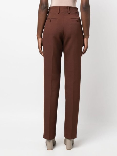 Коричневі штани Acne Studios з високою талією: фото 2 - Invogue