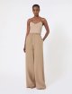 Светло-коричневый топ MAX MARA из шелка: фото 1 - Invogue
