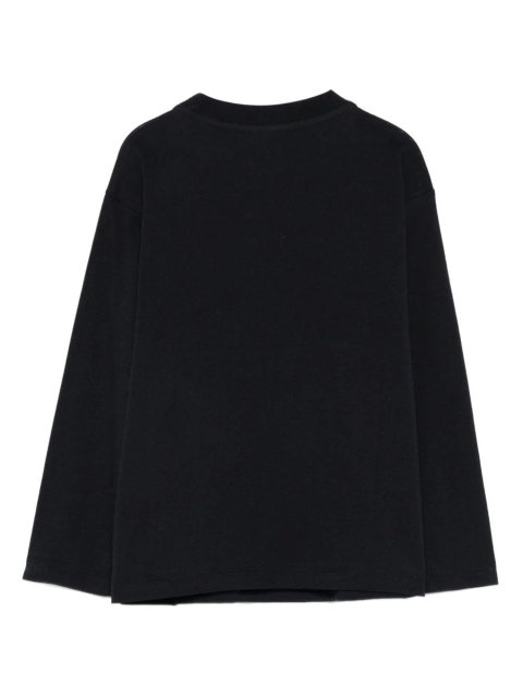 Чёрный джемпер EMPORIO ARMANI KIDS из хлопка: фото 2 - Invogue