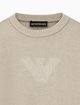 Белый свитер с логотипом Emporio Armani из шерсти: фото 2 - Invogue