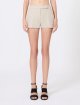 Бежевые шорты Max Mara из чистого льна: фото 2 - Invogue