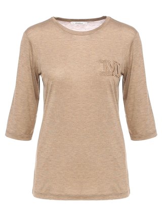 Жёлтая футболка MAX MARA: фото 2 - Invogue