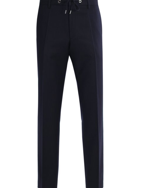 Тёмно-синие брюки BOSS: фото - Invogue