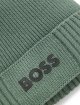 Зелена шапка BOSS з бавовни та вовни: фото 2 - Invogue