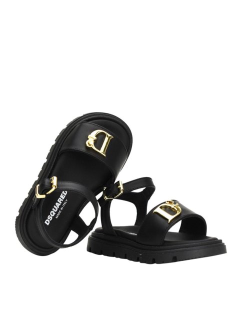 Чорні босоніжки DSQUARED KID : фото 1 - Invogue