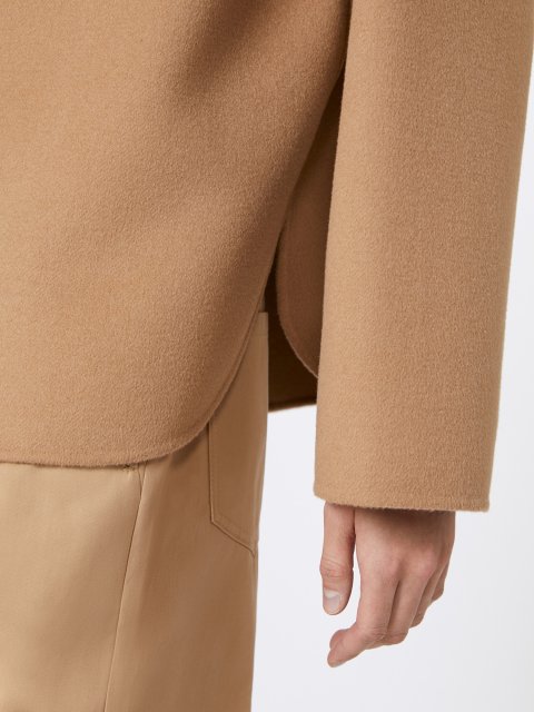 Темно-бежеве пальто MAX MARA з вовни, кашеміру та шовку: фото 5 - Invogue