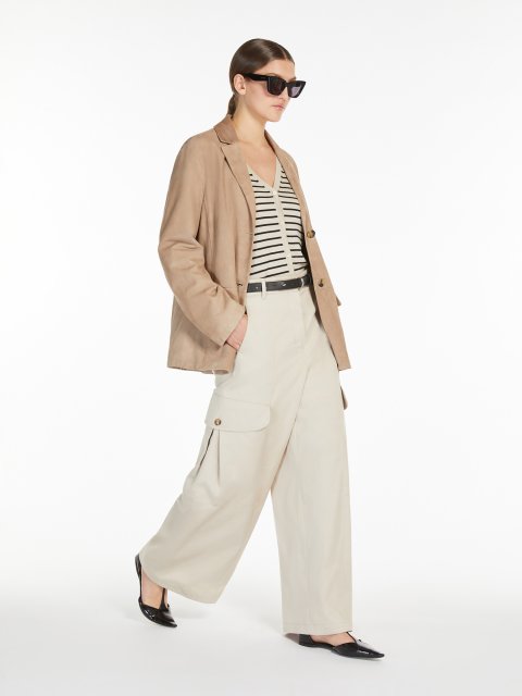 Бежевые брюки Max Mara карго: фото 1 - Invogue