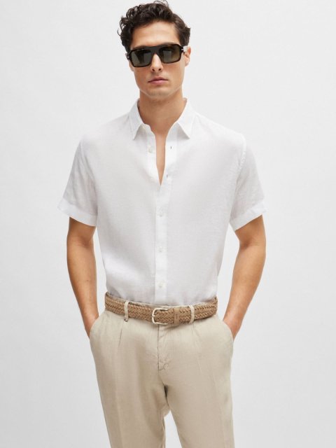 Бежевый ремень BOSS: фото 4 - Invogue