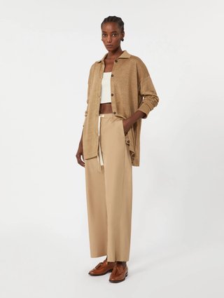 Карамельні брюки Max Mara з бавовняного попліну: фото 1 - Invogue