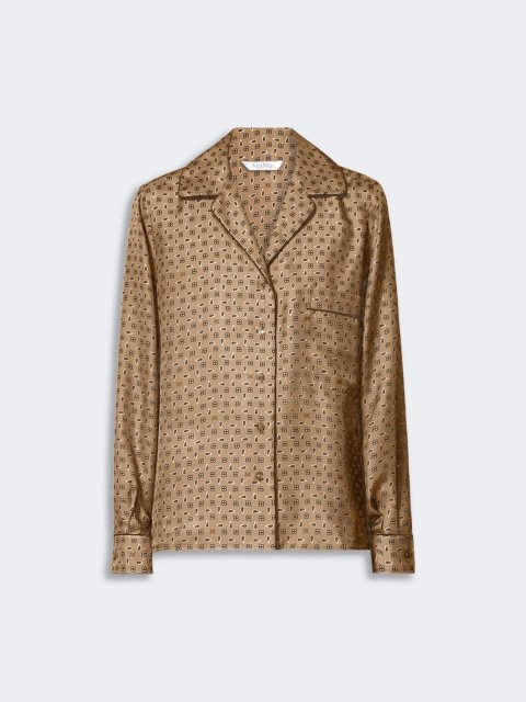 Коричнева сорочка MAX MARA з шовку: фото - Invogue