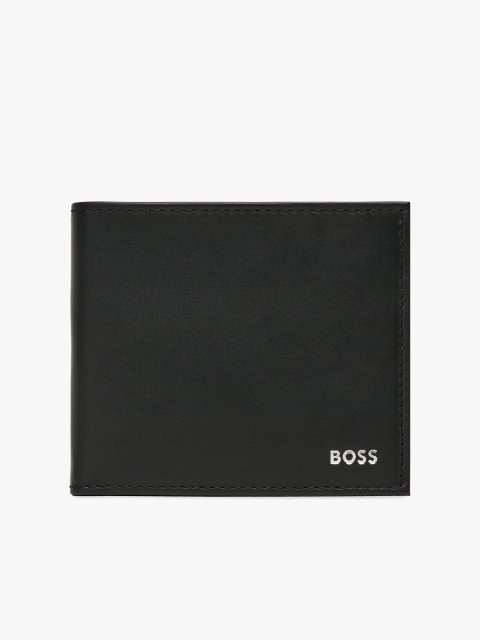 Чорний кардхолдер BOSS зі шкіри: фото - Invogue