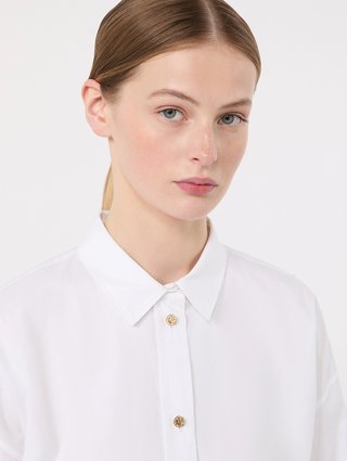 Біла сорочка Max Mara з бавовни: фото 4 - Invogue
