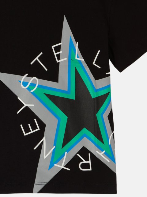 Чёрная футболка STELLA MCCARTNEY KIDS: фото 1 - Invogue