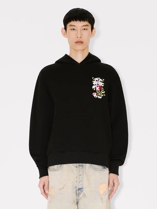 Черное худи Kenzo из хлопка: фото 2 - Invogue