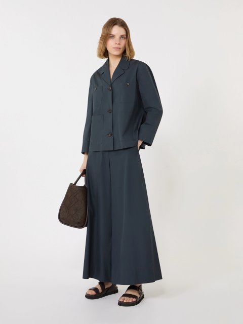 Темно-синя сорочка Max Mara у стилі сафарі з бавовни: фото 1 - Invogue