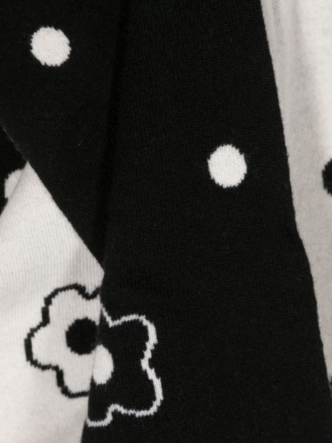 Чёрный шарф KENZO: фото 1 - Invogue