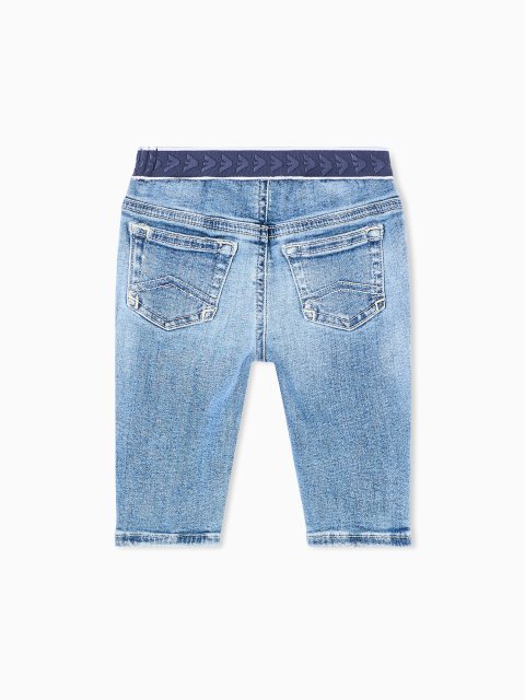Сині джинси EMPORIO ARMANI KIDS з бавовни: фото 2 - Invogue