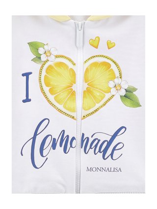 Бело-желтый костюм Monnalisa из хлопка и эластана: фото 2 - Invogue