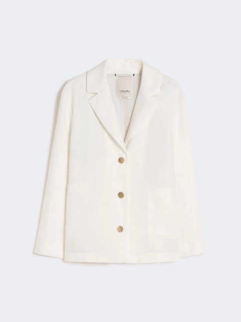 Білий жакет Max Mara з лляної тканини: фото - Invogue