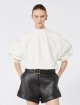 Білий світшот SPORTMAX з еластичної бавовни: фото 4 - Invogue