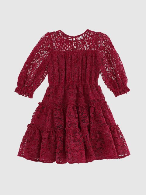 Бордовое платье MONNALISA: фото 1 - Invogue