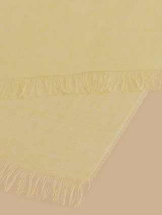 Желтый шарф MARINA RINALDI из вискозы и кашемира: фото 2 - Invogue