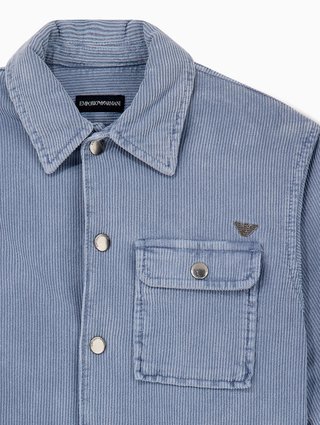 Блакитний костюм Emporio Armani з бавовни: фото 4 - Invogue