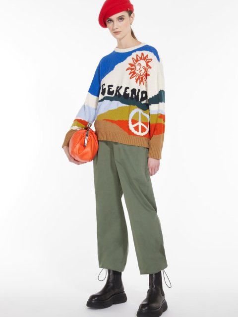 Зелёные брюки WEEKEND MAX MARA: фото 4 - Invogue