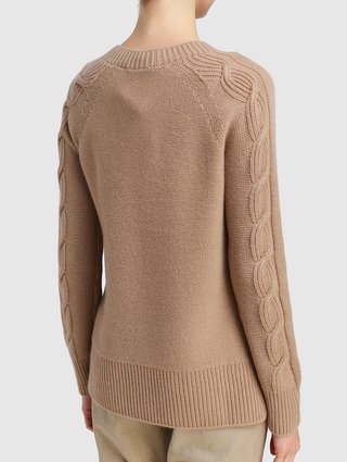 Бежевый свитер MAX MARA: фото 3 - Invogue