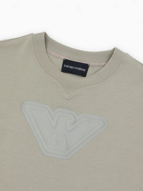Сіра футболка Emporio Armani з логотипом: фото 2 - Invogue
