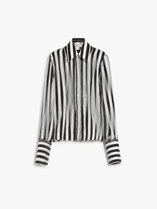 Сорочка Sportmax з попліну та шовкової органзи: фото - Invogue