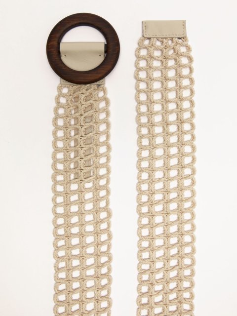 Кремовий ремінь WEEKEND ACCESSORIES : фото 1 - Invogue