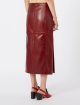 Бордова спідниця SPORTMAX зі шкіри наппа: фото 3 - Invogue