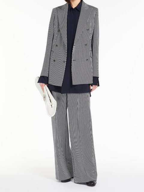 Синие брюки MAX MARA: фото 3 - Invogue