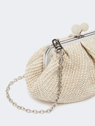 Бежевая сумка Pasticcino Weekend Accessories с эффектом рафии: фото 2 - Invogue