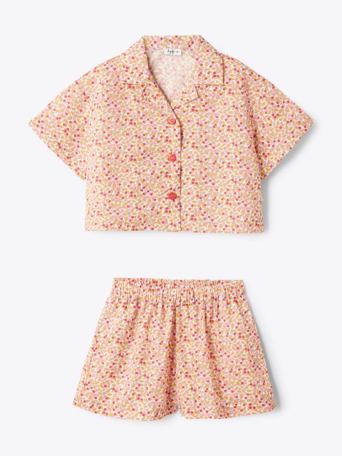 Персиковий набір IL GUFO з шортів та сорочки: фото 3 - Invogue