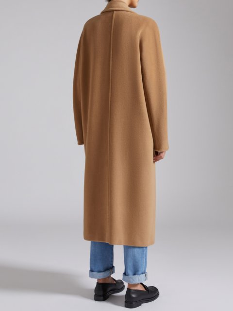 Темно-бежевое пальто MAX MARA из шерсти и кашемира: фото 3 - Invogue