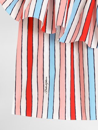 Бело-зеленый костюм топа и шорты Dolce&Gabbana из хлопка: фото 4 - Invogue