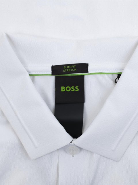 Біле поло BOSS з логотипом: фото 2 - Invogue