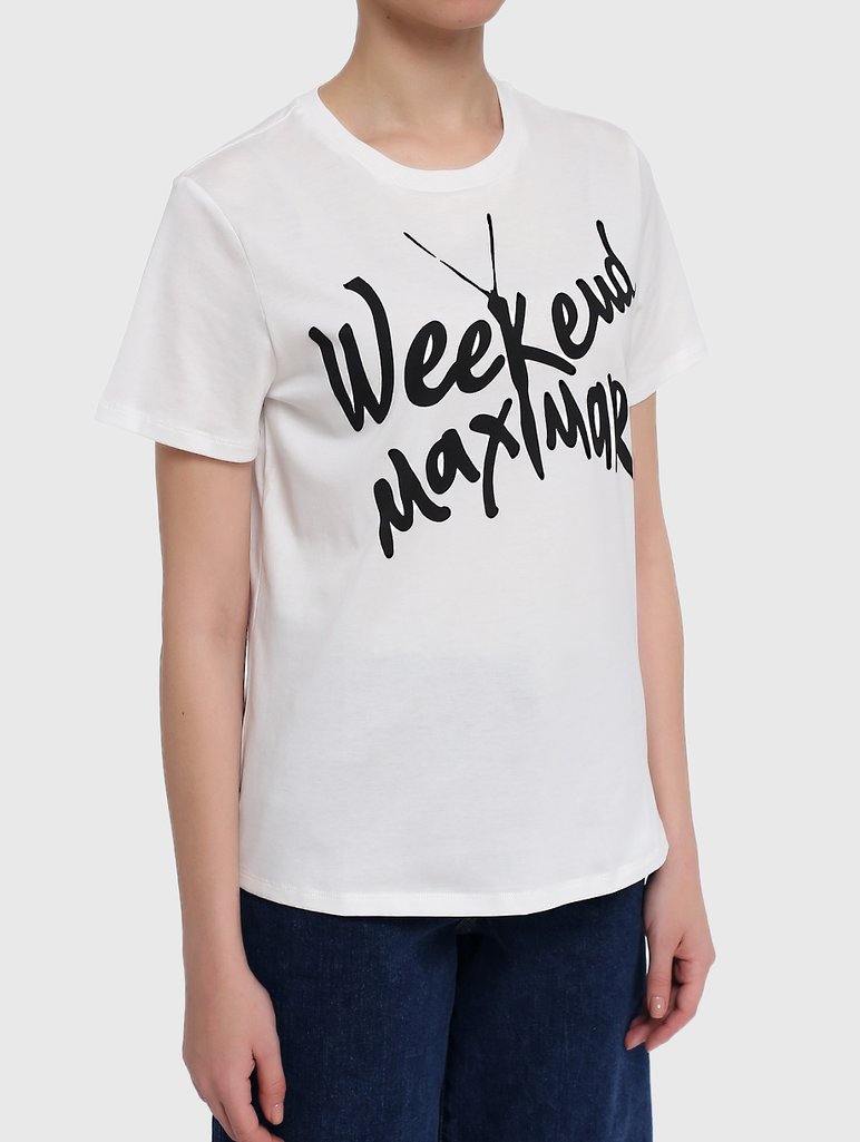 Белая футболка WEEKEND MAX MARA: фото 2 - Invogue