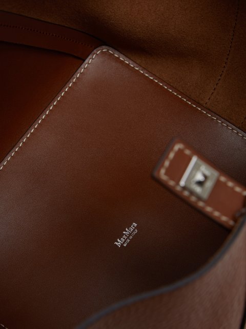 Коричнева сумка Max Mara шкіряна: фото 2 - Invogue
